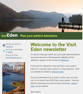 Visit Eden newsletter